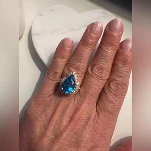 14k gold ring with diamonds